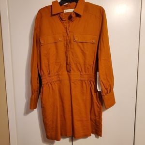 NWT Happy Nature autumn orange long sleeve dress